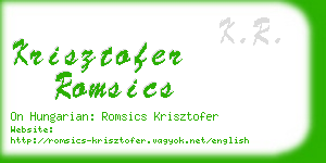 krisztofer romsics business card